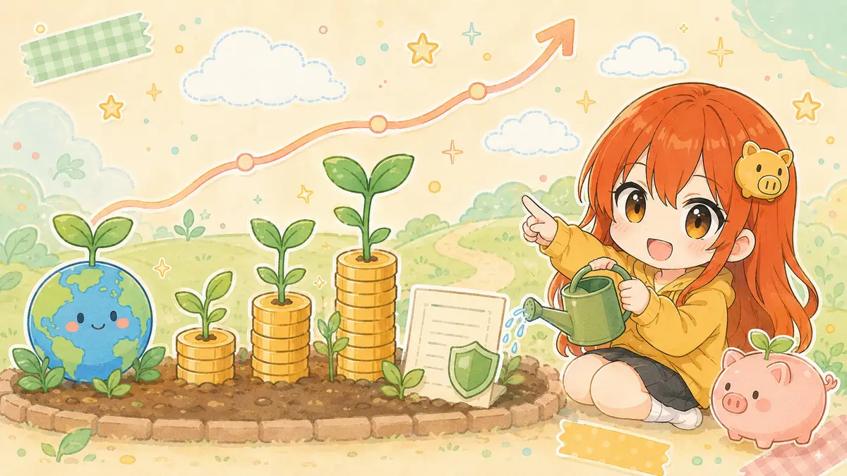 長期の資産形成を育てるフィアちゃん