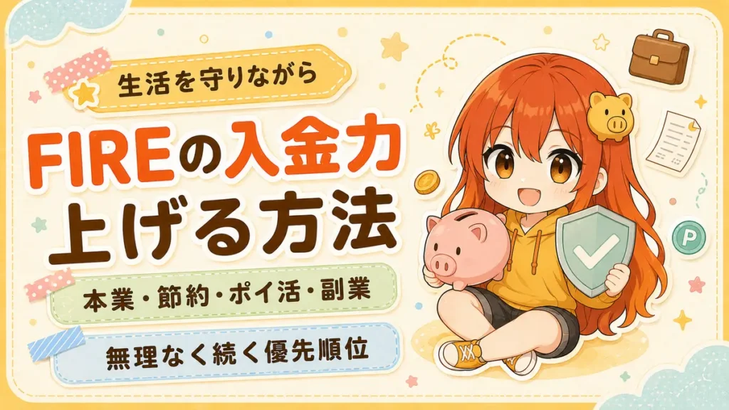 FIREの入金力を上げる方法を解説する記事のアイキャッチ