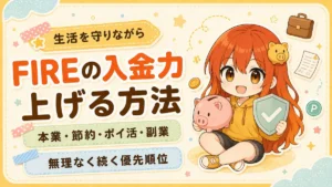 FIREの入金力を上げる方法を解説する記事のアイキャッチ