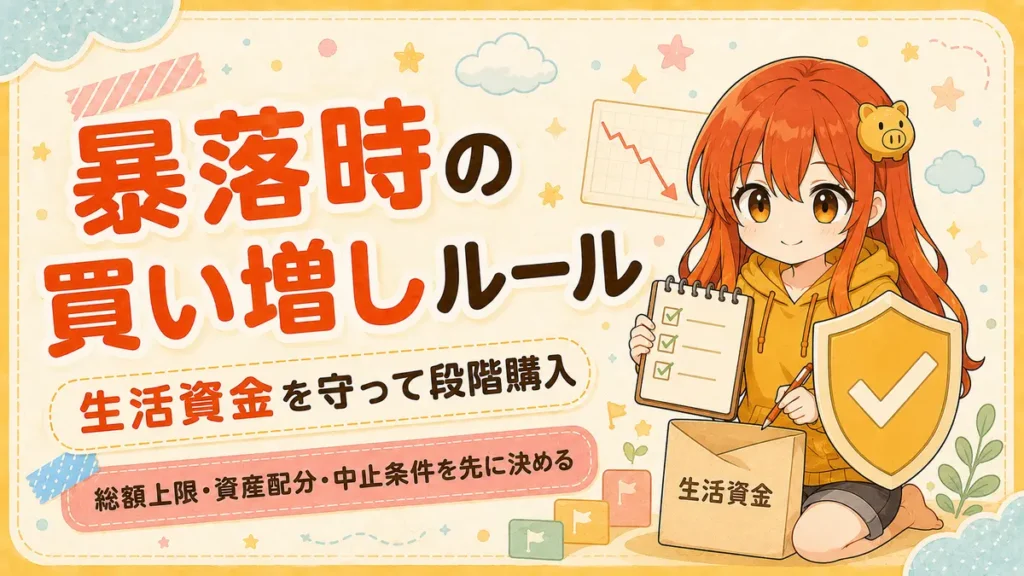 生活資金を守りながら段階購入を考える暴落時の買い増しルールの記事アイキャッチ